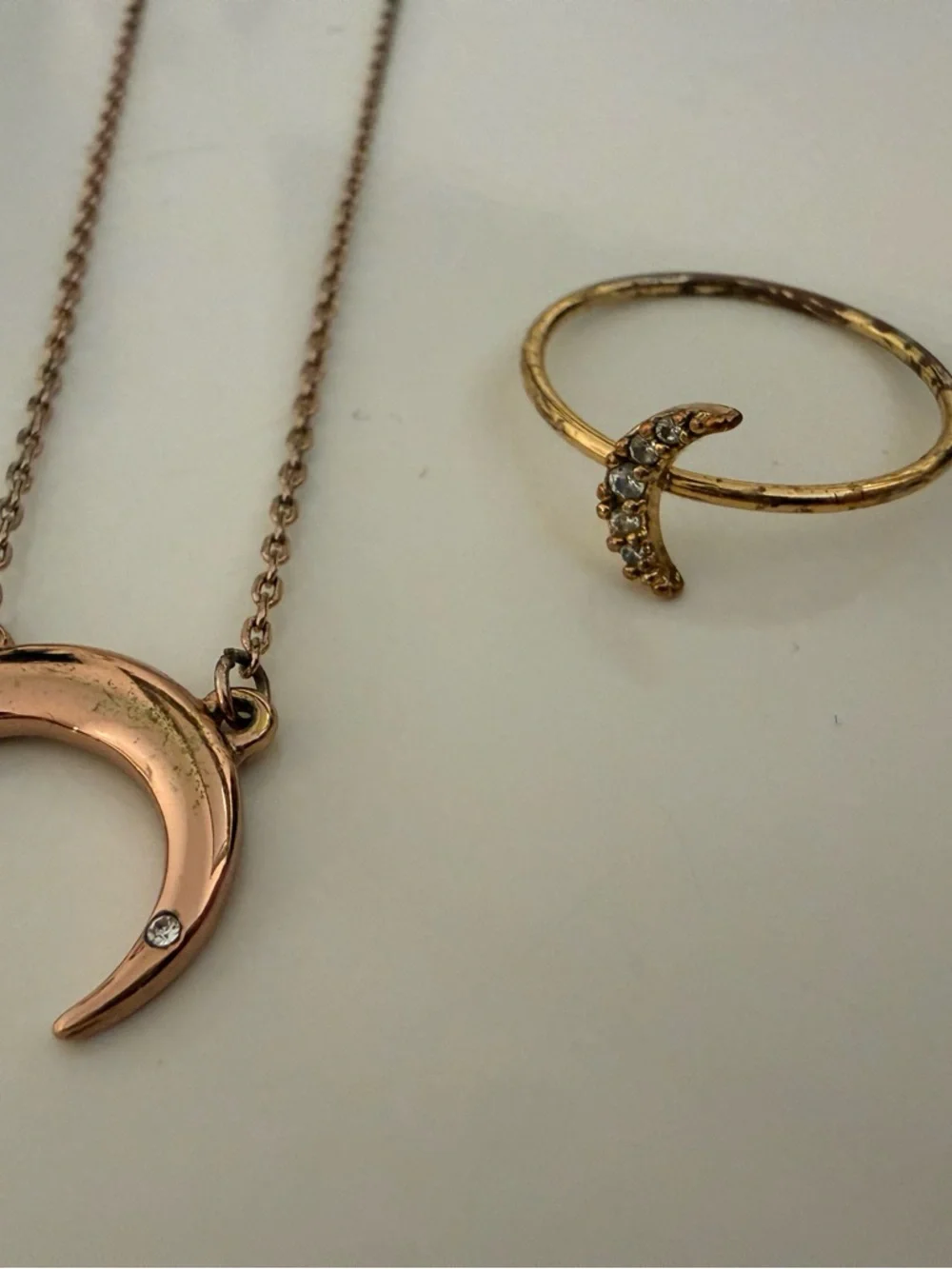 Uncommon James Crescent Moon Pendant Necklace and Ring Set - Picture 4 of 5